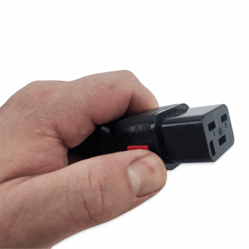 Lockable 15 amp IEC Cord GIF