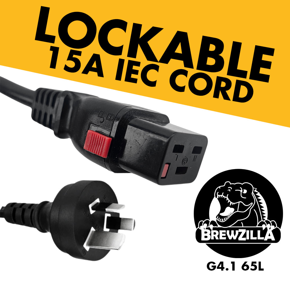 Lockable 15A IEC Cord