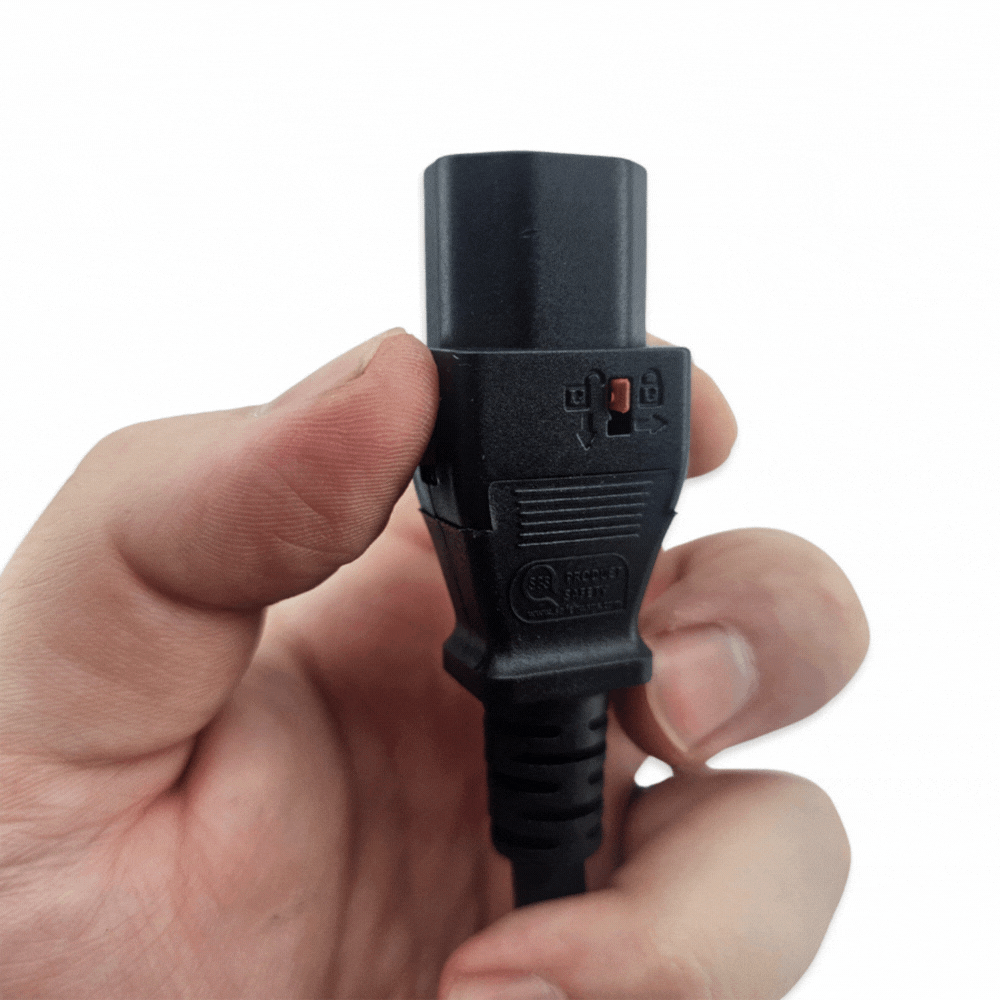 Lockable 10 amp IEC Cord GIF