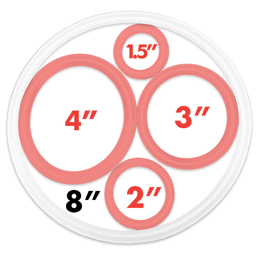 The 8" TC Gaskets are used in BrewBuilt X3 Lids and other extremely large industrial, Dairy, Beverage, Biotech, Pharmaceutical sectors.