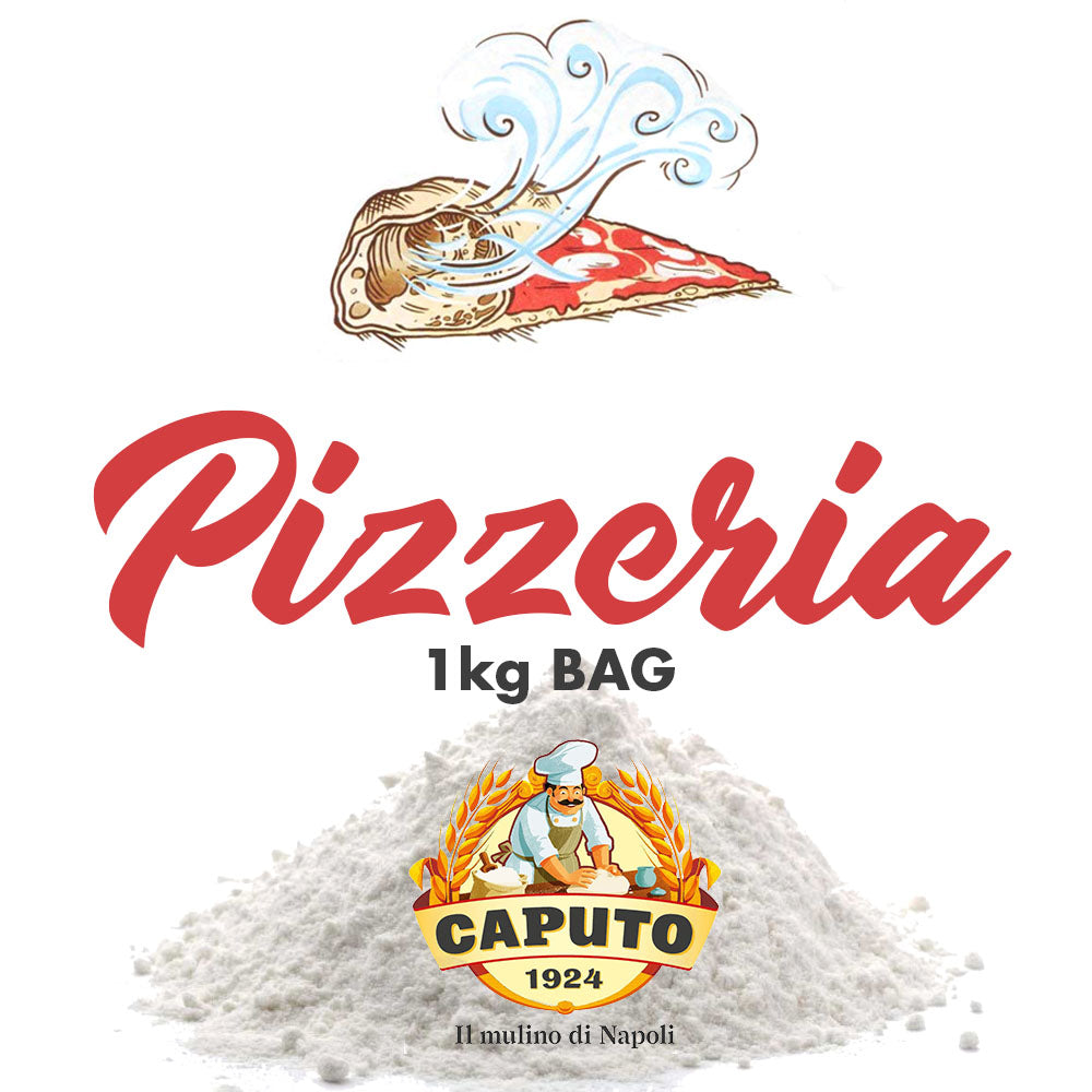 Caputo Pizzeria Red Logo with flour