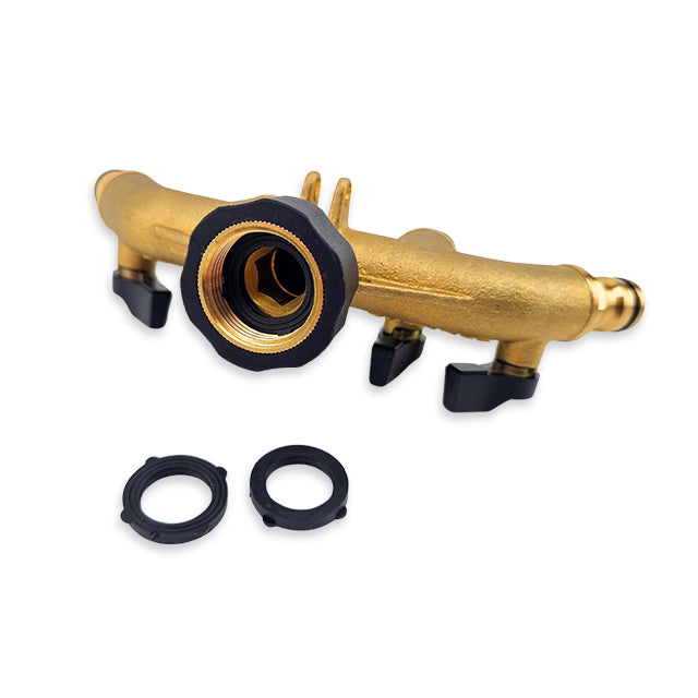 Prefitted with 12mm Garden Hose Fittings, you simply will not find it cheaper in brass at Bunnings! Loose nut with two extra seals for shorter threads.