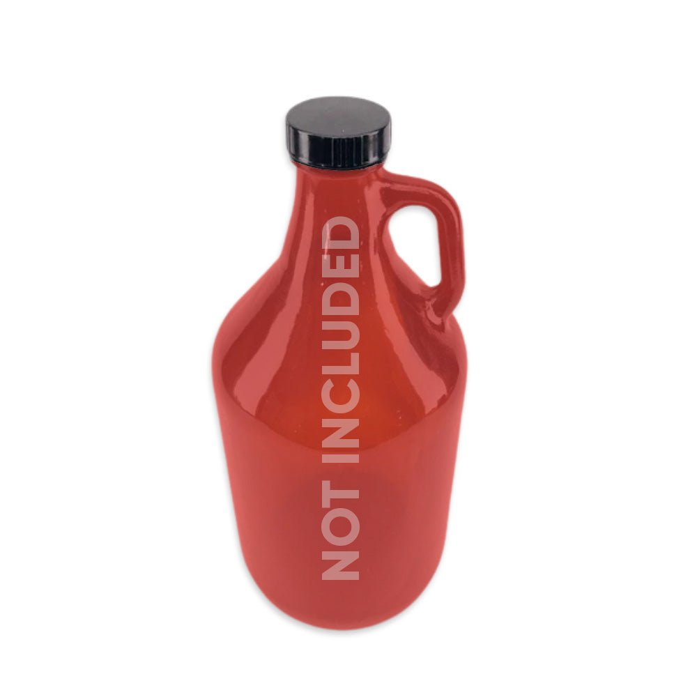 Replacement black resin phenolic cap for 64oz Growler.