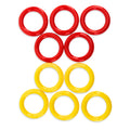 5 x Red Gas Post O-Rings and 5 x Yellow Liquid Post O-Rings for Ball Lock Kegs and Carbonation Caps.