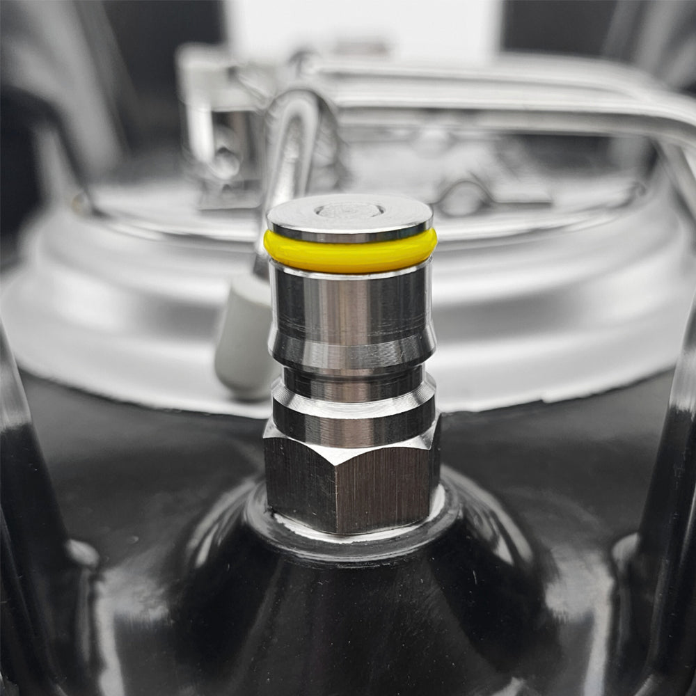Cornelius Ball Lock Post (OUT) With Yellow Liquid Post O-Ring