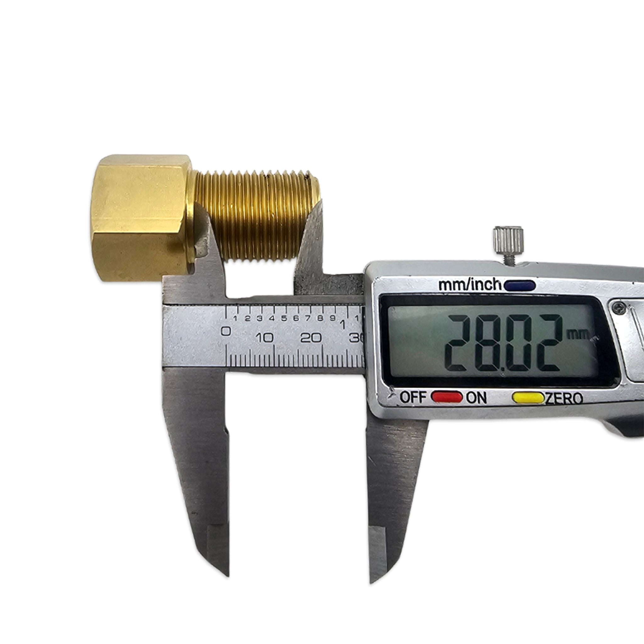Type 30 CO2 Cylinder Valve Extension - 28mm male threaded extension