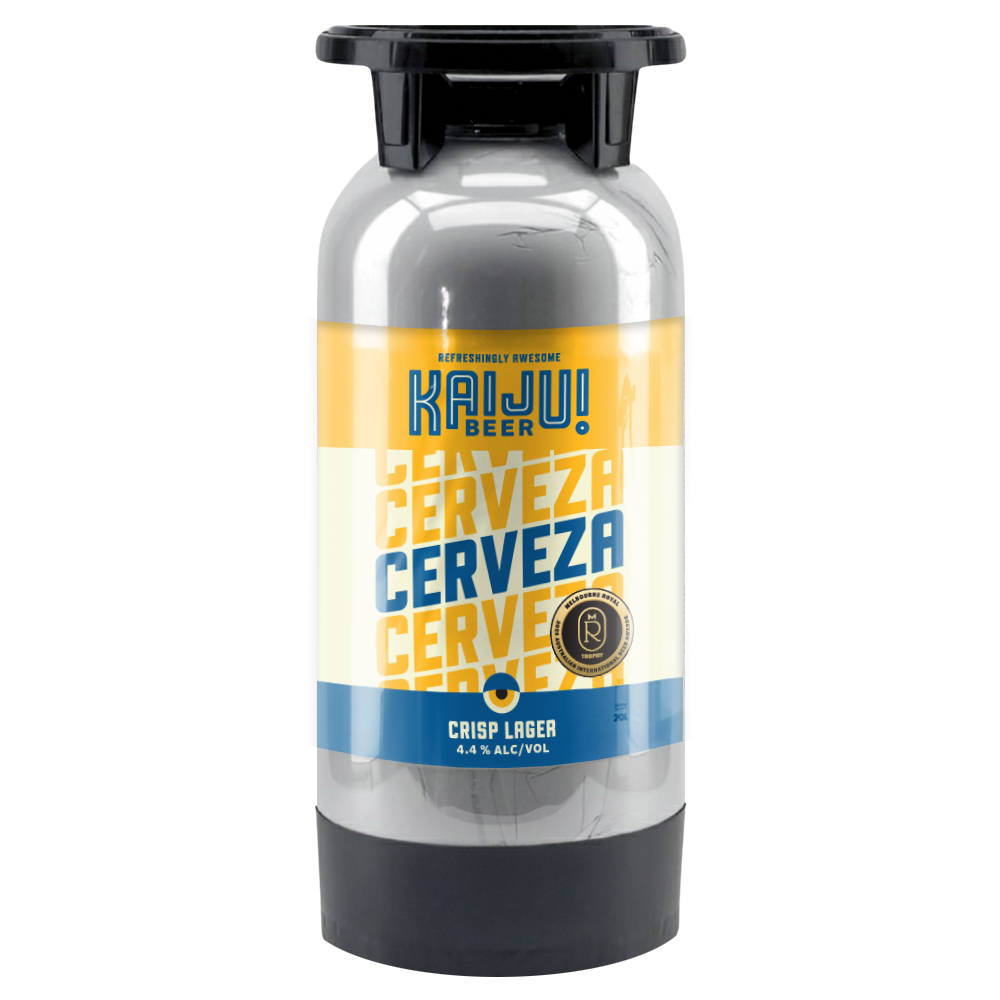 20L Keg of the best Aussie Lager 2025. KAIJU Cerveza Crisp Lager