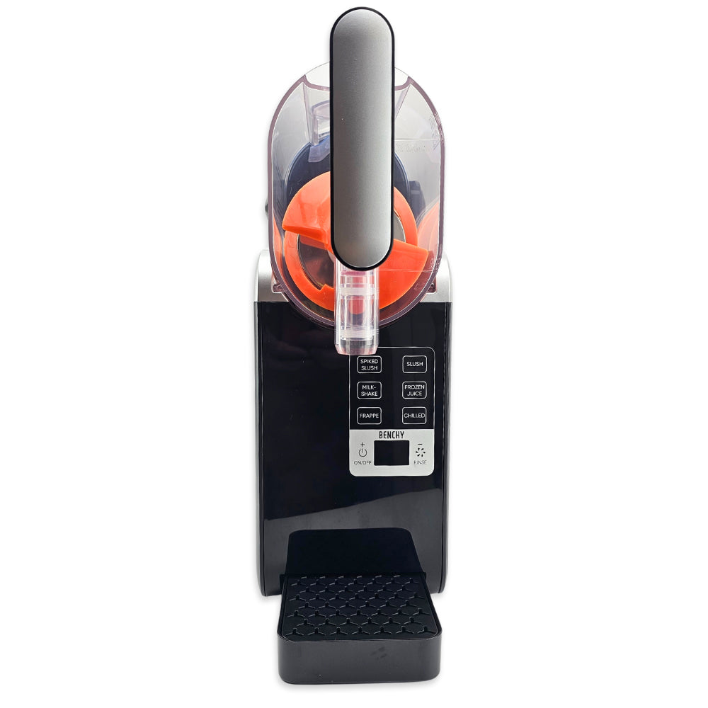 Front on profile of the Benchy Slushy Machine from KegLand and VINKA.
