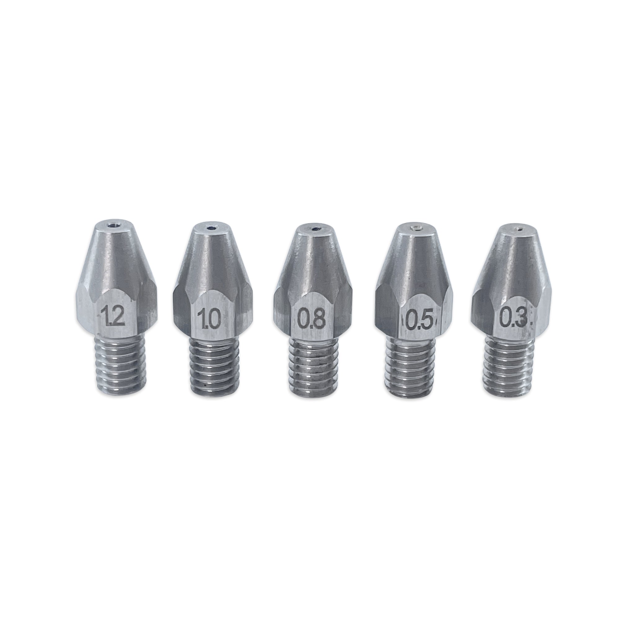 Replacement PolyPhoenix Air Still - Restrictor Nipple Set (0.3mm, 0.5mm, 0.8mm, 1.0mm. 1.20mm)