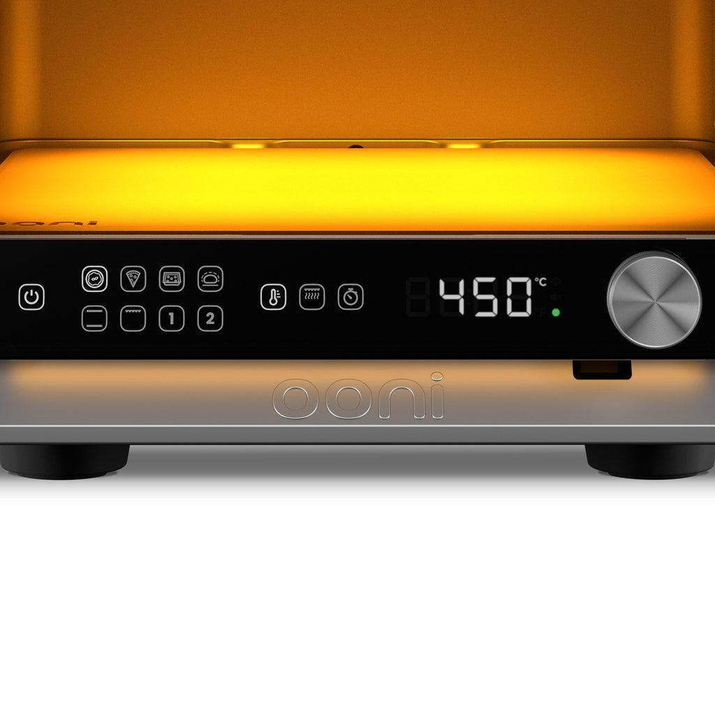Ooni Volt 2 Electric Pizza Oven - Digital Controller Close Up - 450C Cooking Temp - Preset cooking modes.