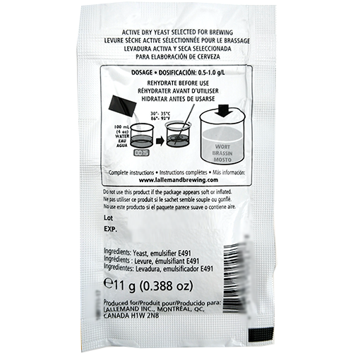 LalBrew - House Ale 11g Yeast - Sachet Rear