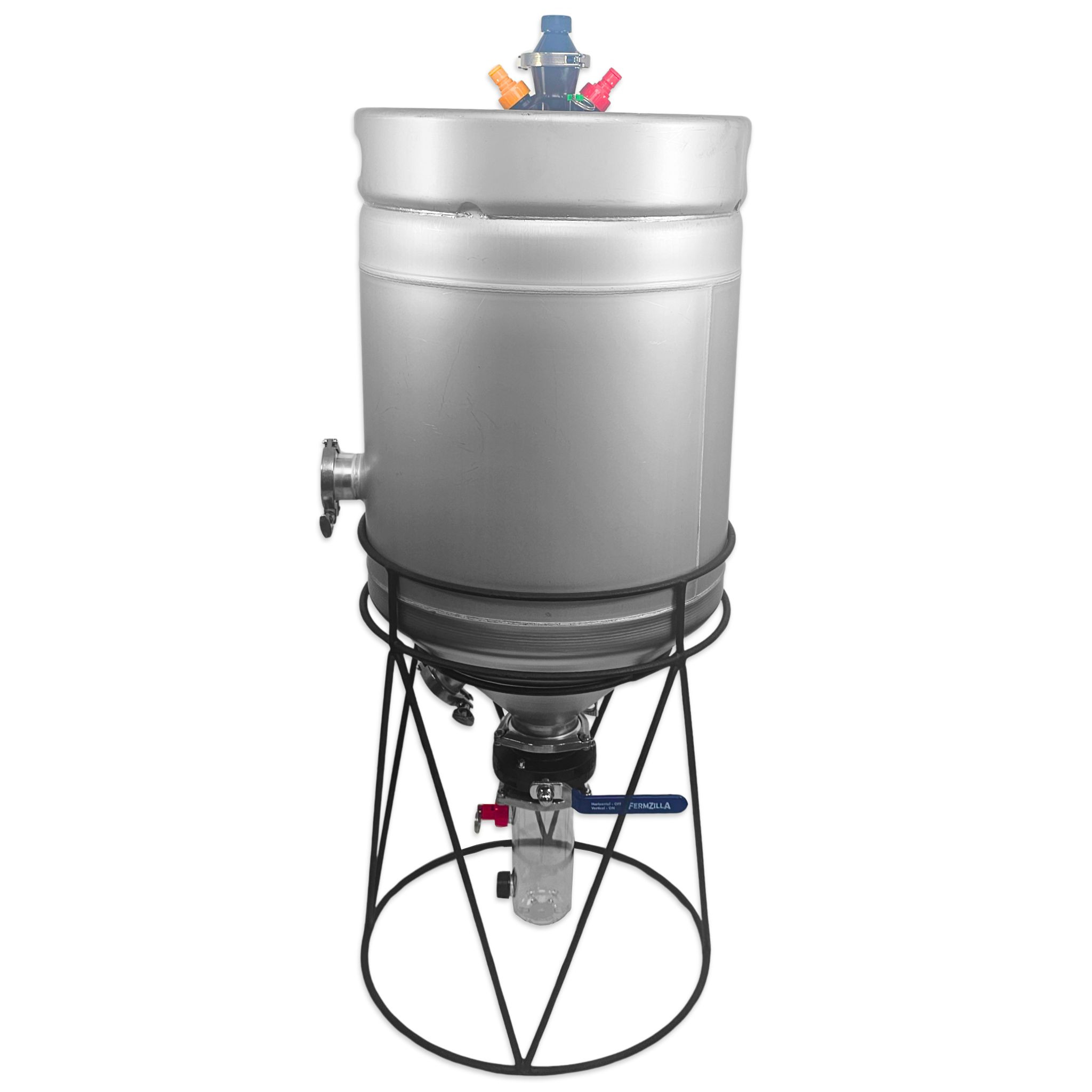 Large 60L Conical Kegmenter with pressure kit.