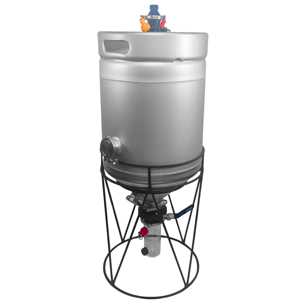 Large 60L Conical Kegmenter with pressure kit.