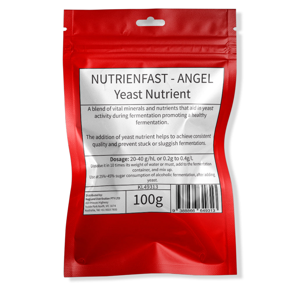 NutrienFast is a complex yeast nutrient with DAP, inactive yeast, and thiamine, developed to prevent stuck or sluggish fermentations. 