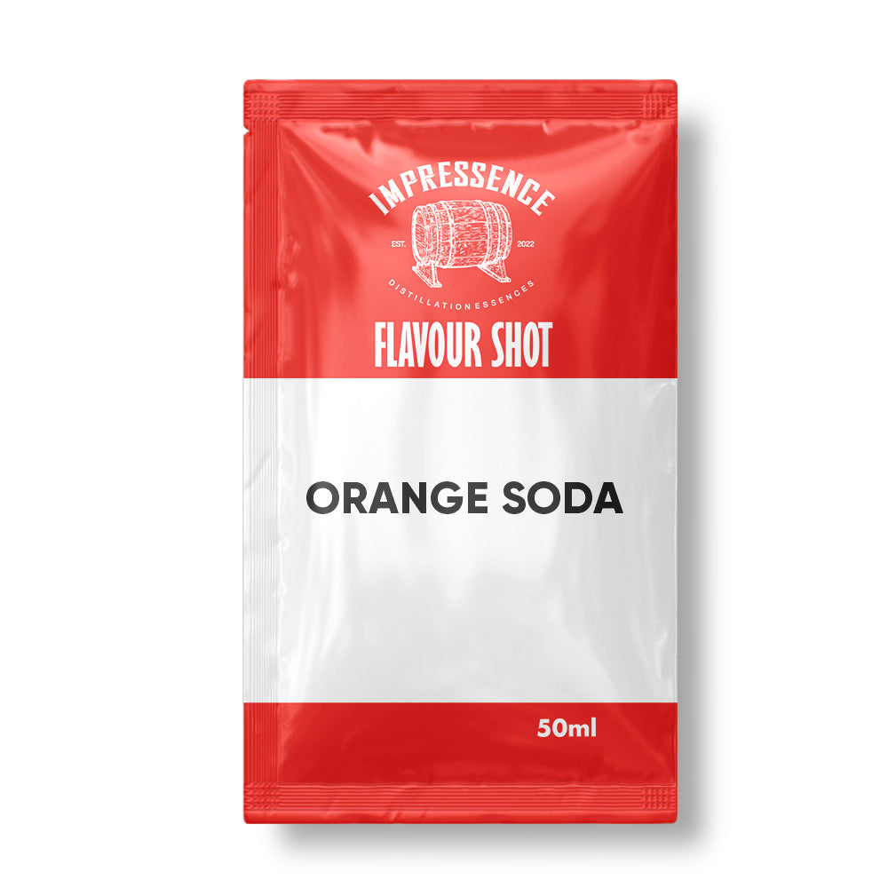 Whip up your own thirst quenching Orange soft drink or alcoholic Sunkist inspired Orange Soda at home with the Impressence Orange Soda Flavour Shot Keg Kits.