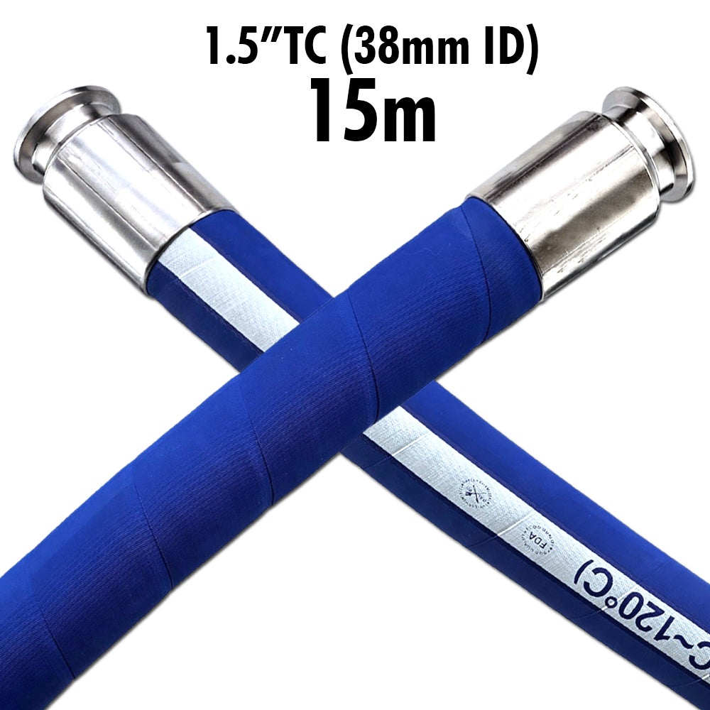 1.5 Inch TC (38mm ID) FlexiRoyal EPDM Brewery Hose - 15m