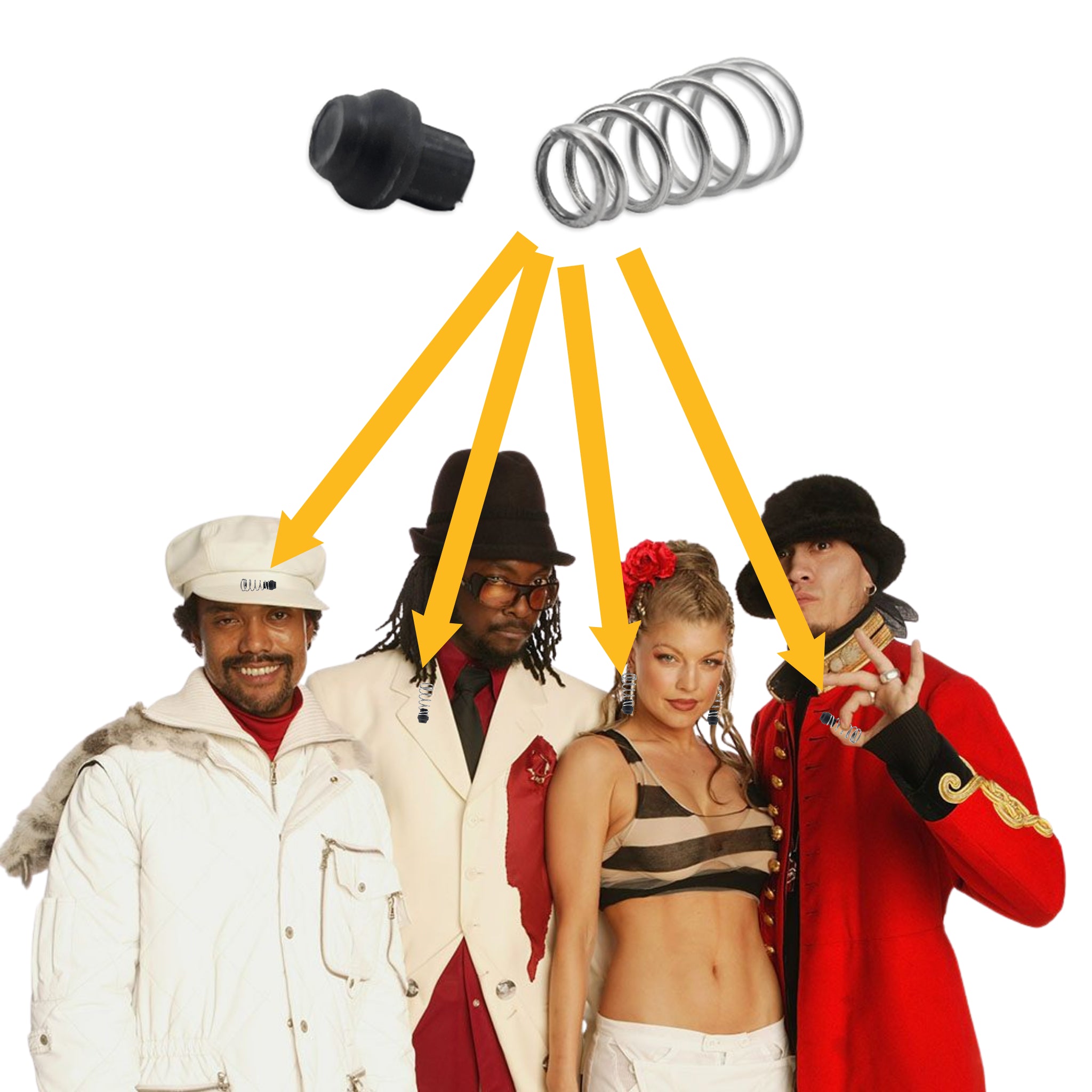 Black Eyed Peas representing the Black Eyed Poppets revolution.