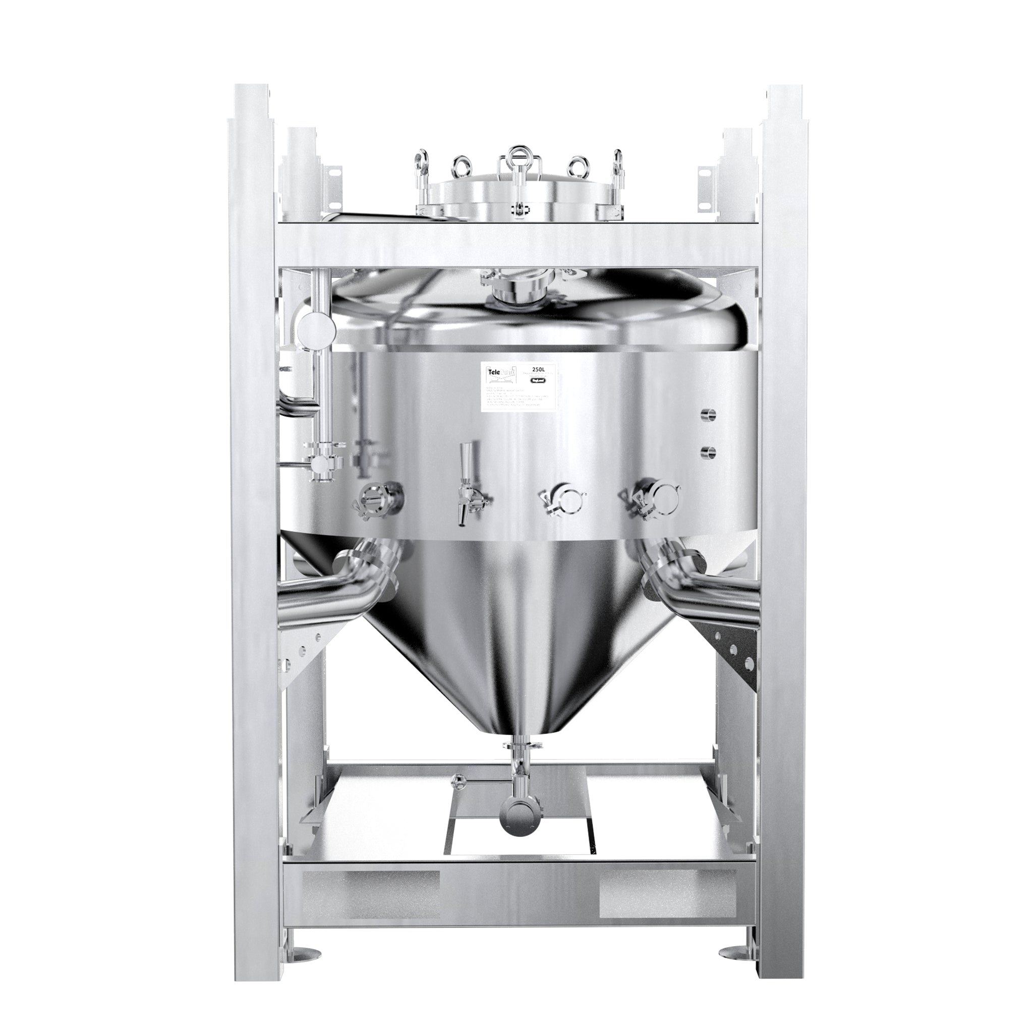 TeleTank 300L - Jacketed Pressurisable Fermenter/Uni-Tank (90 Degree)