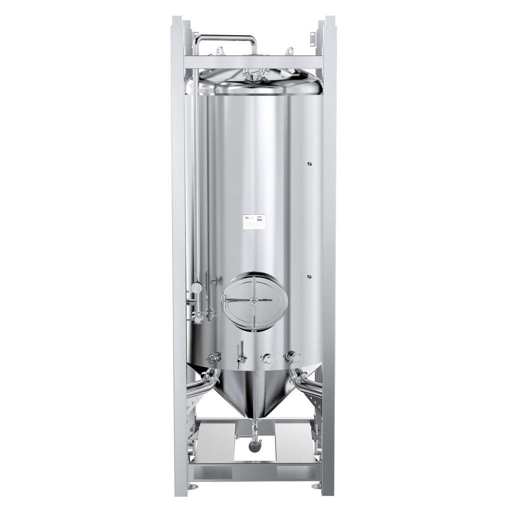 TeleTank 1200L - Jacketed Pressurisable Fermenter/Uni-Tank (90 Degree)