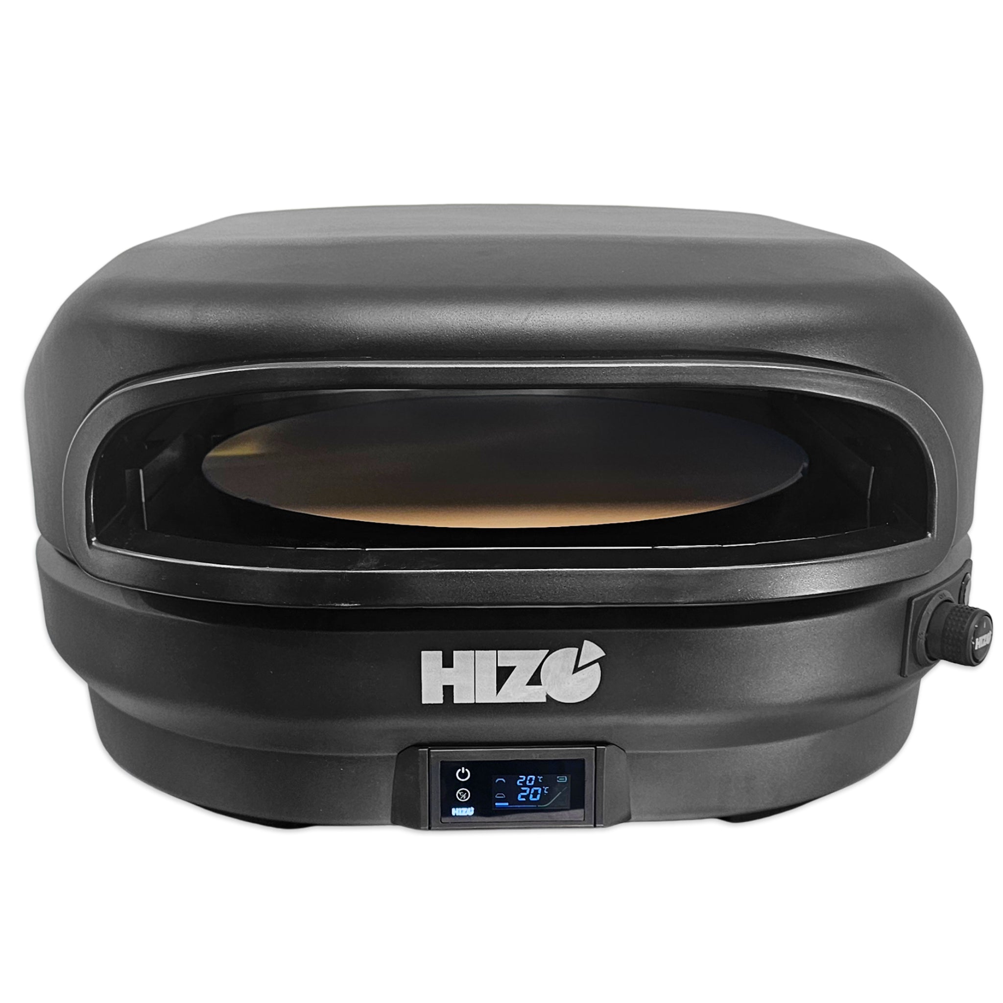 Black HIZO rotating pizza oven in a whopping 16 inch size!