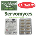 Lallemand Servomyces nutritional yeast packaging with branding and product details.