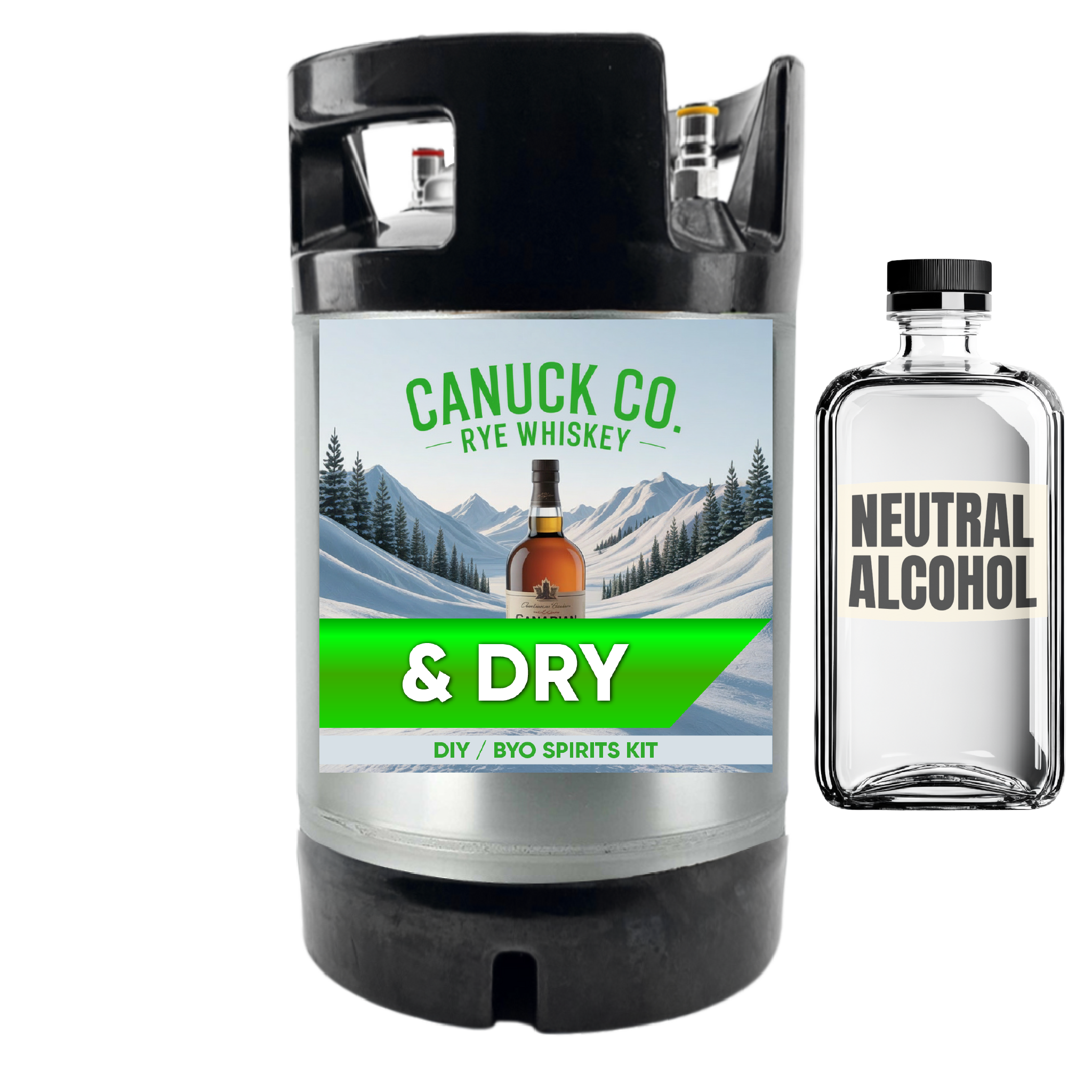 NEW G2 - Canuck Co. & Dry Ginger Ale (Rye Whiskey) - DIY ~ BYO Spirits Keg Kit 9.5L