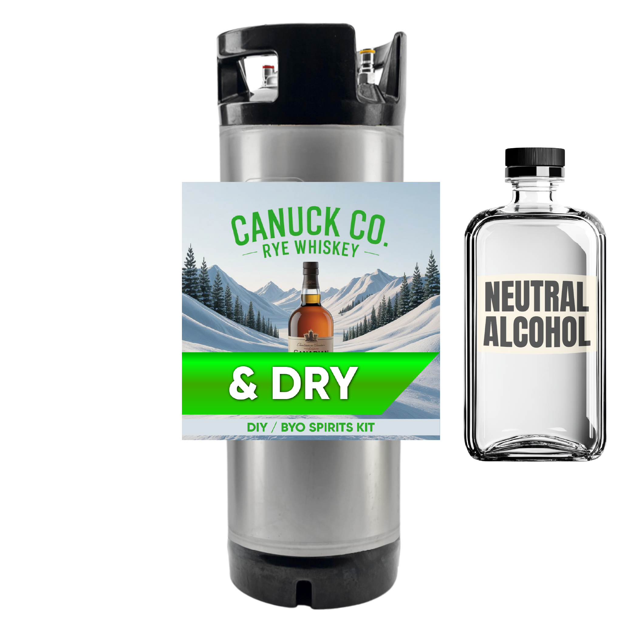 NEW G2 - Canuck Co. & Dry Ginger Ale (Rye Whiskey) - DIY ~ BYO Spirits Keg Kit - 19L