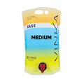 Yellow and blue water bladder with 'Base Medium' text on a white background