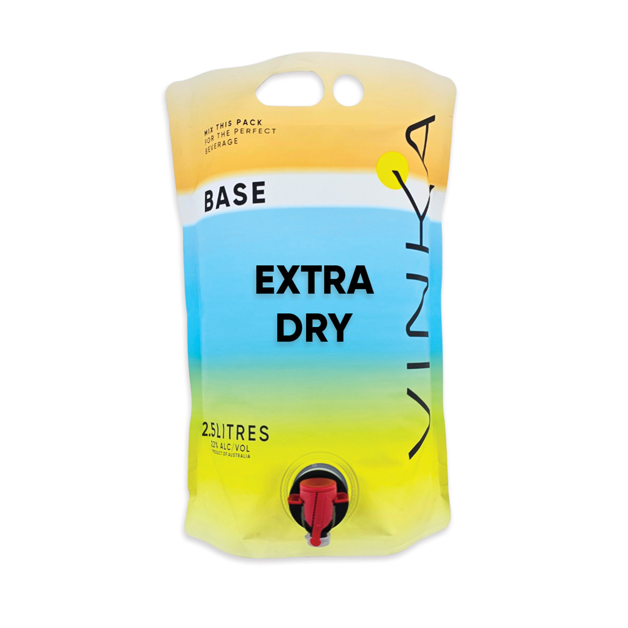 This Extra Dry base has been crafted in Australia from 100% Australian grown grapes that have been naturally fermented. Perfect for mixing cocktails and RTK's.