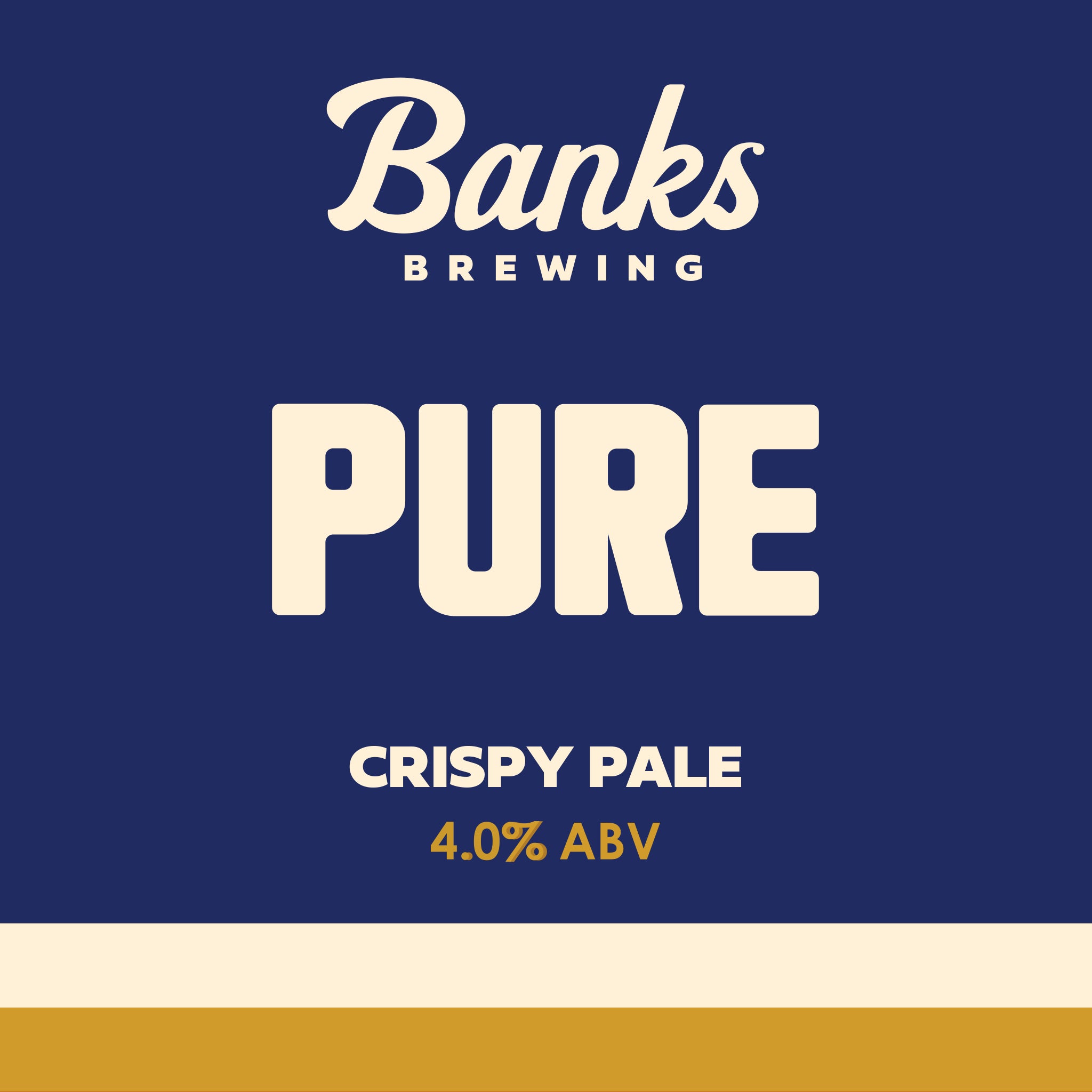 Banks Brewing - Pure - Crispy Pale Ale - 20L A-type Keg label