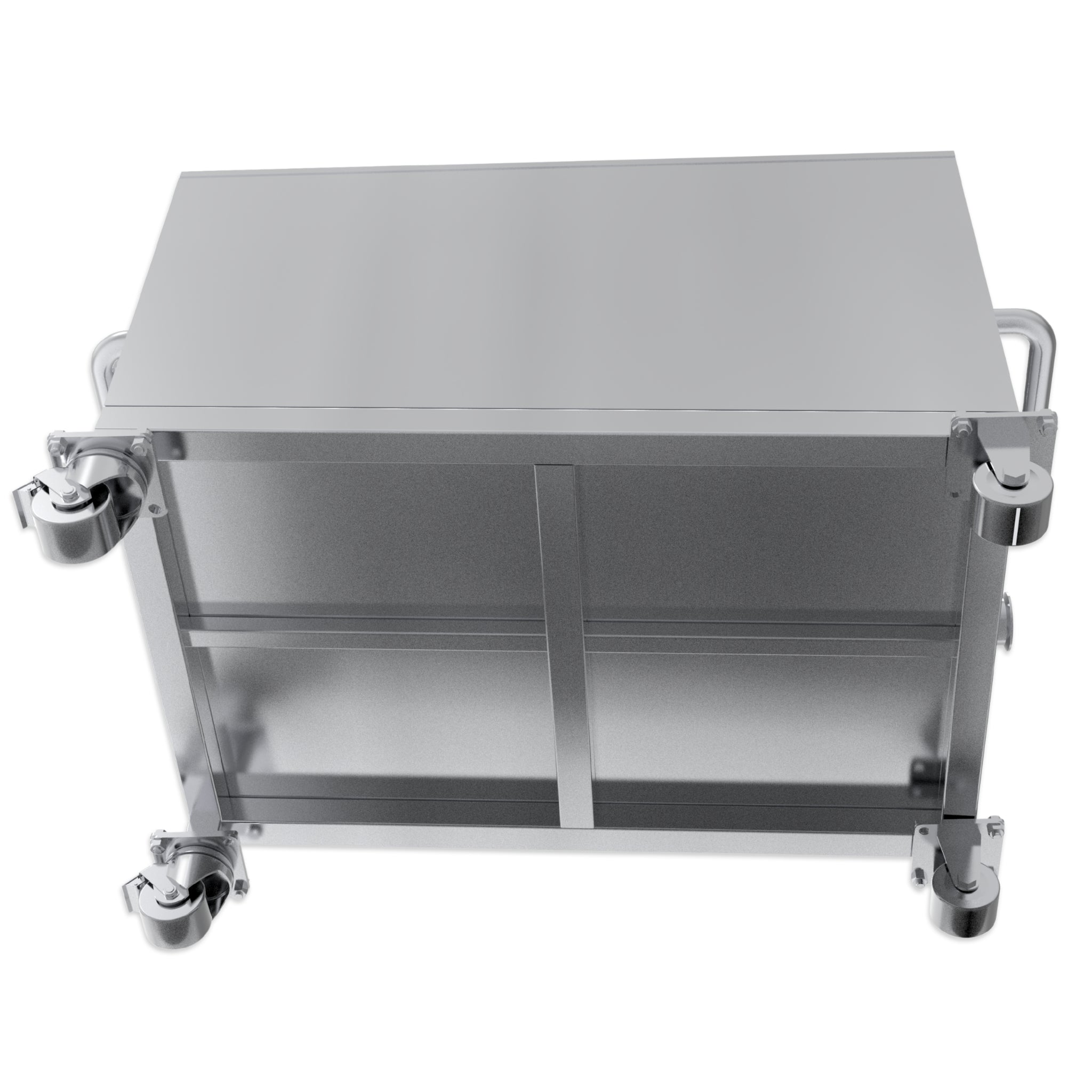 Underneath the trub bin there are support brackets to ensure it can take large amounts of liquid and grain.