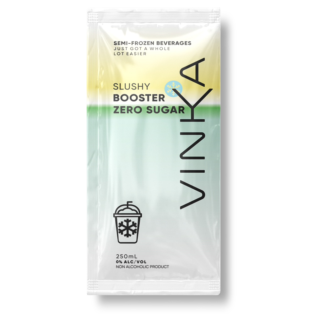 VINKA - Zero Sugar Slushy Booster - 250ml Sachet - To suit the Benchy and NINJA SLUSHi 2L slushy machines.