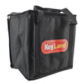 KegLand Branded Insulated Shopping Bag in black with two zippers.