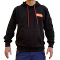 Black hoodie with red drawstrings and a visible KegLand logo 