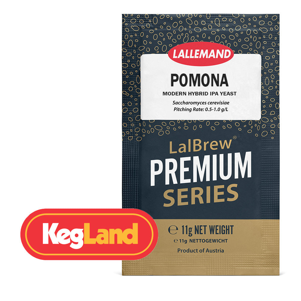 Now available in convenient dry yeast format! LalBrew Pomona™ is a hybrid yeast developed by Escarpment Laboratories, selected for flavour and fermentation performance in hoppy beers. 