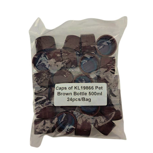 PCO1881 Caps (24 pcs) - PET Brown Bottle bag of 24 cap in plastic bag