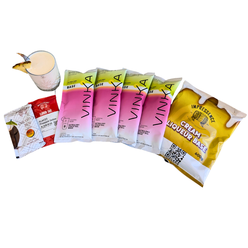 Vinka Pina Colada drink mix packets with a Pina Colada and Pinappale