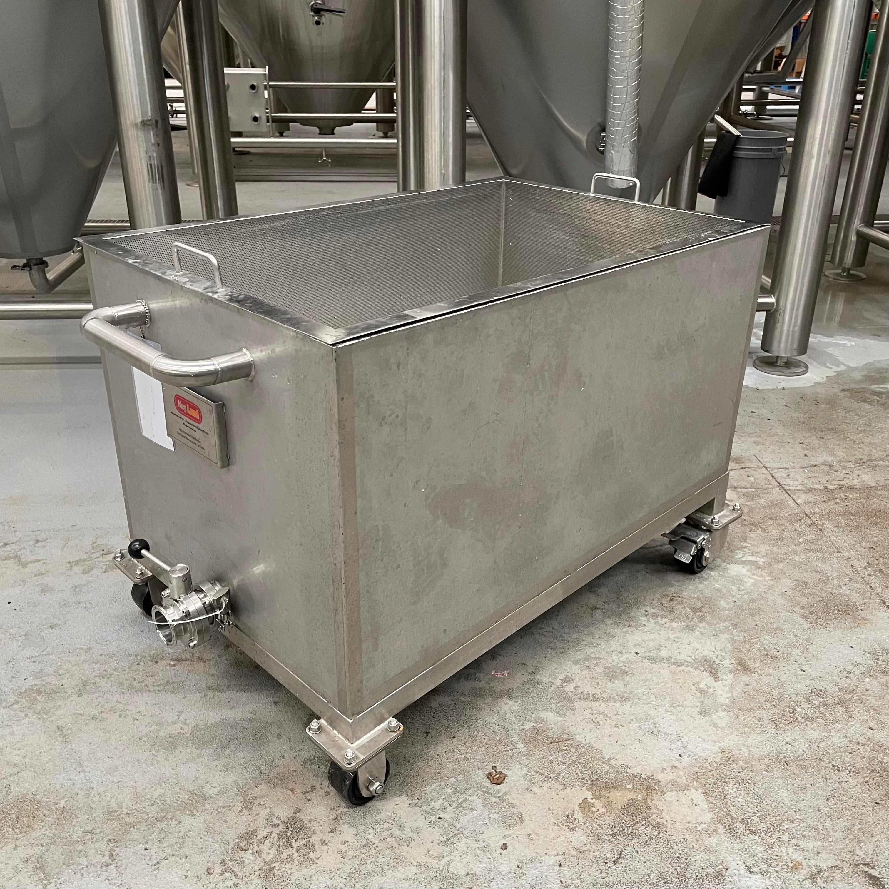 Trub Bin - Open Top Stainless Waste Filtration