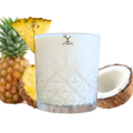 The Easiest Pina Colada Recipe. In VINKA Glass with Pineapple and Coconut in background