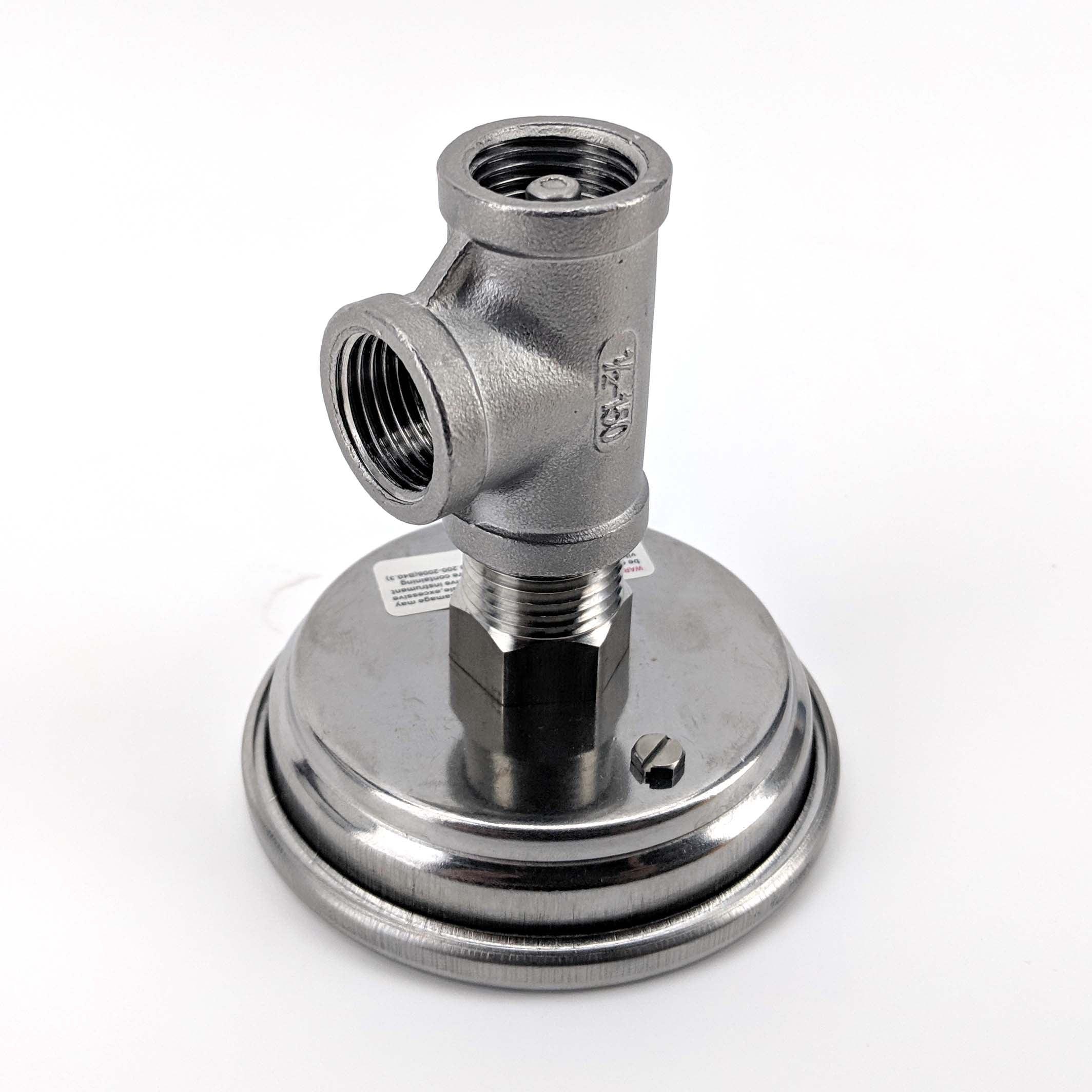 Bi-Metal 3 Inch Dial Weldless Thermometer(short) - KegLand