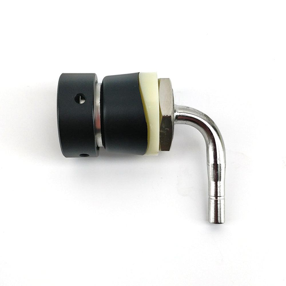 Black Short Shank - Stainless Steel (6.5mm1/4'' Tail suits Duotight -6.5mm 1/4' Reducer) - KegLand