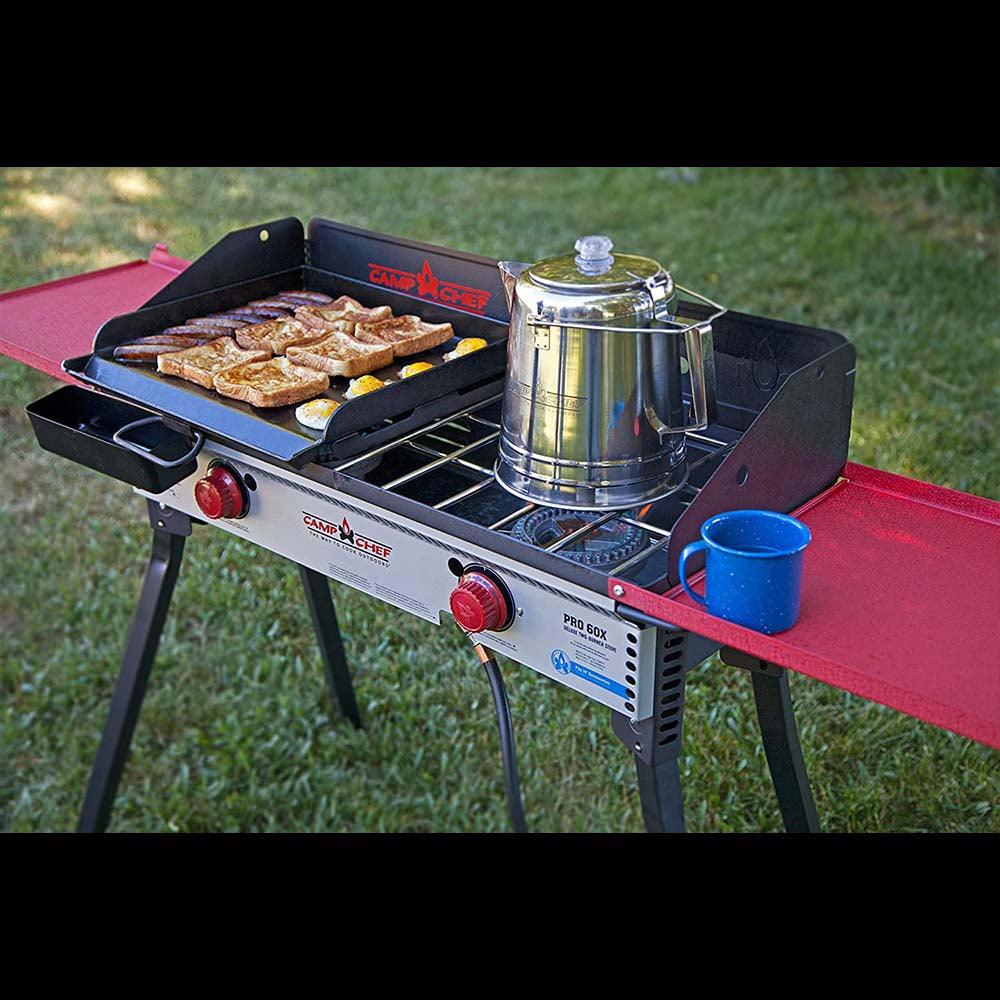 Camp Chef 14 Inch Flat Top Griddle Cast Iron Cooktop Single Burner