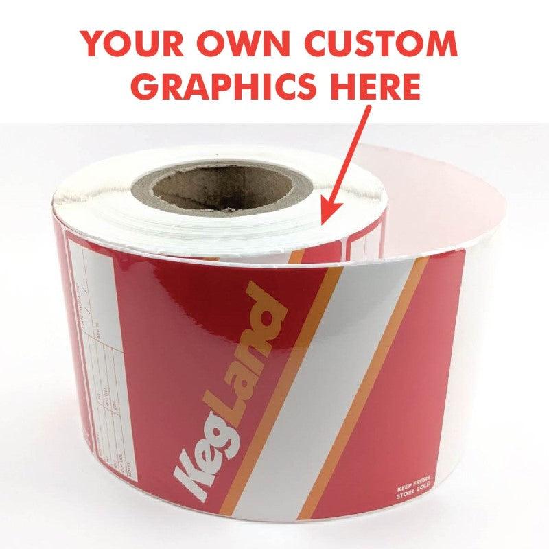 Custom Digital Colour Printed Labels 1000pcs/Roll - 20cm x 13.7cm (suits bottles or 500ml cans) - KegLand