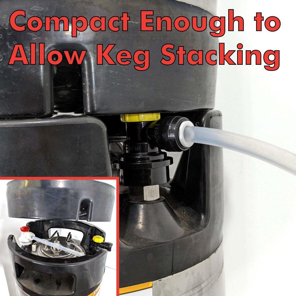 duotight 8mm (5/16) x Ball Lock Disconnect - (Black + Yellow Liquid) - KegLand