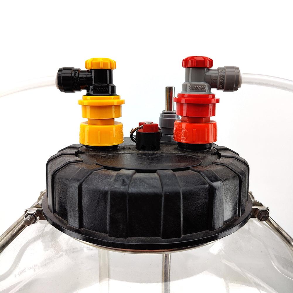duotight 8mm (5/16) x Ball Lock Disconnect - (Grey + Red Gas) - KegLand