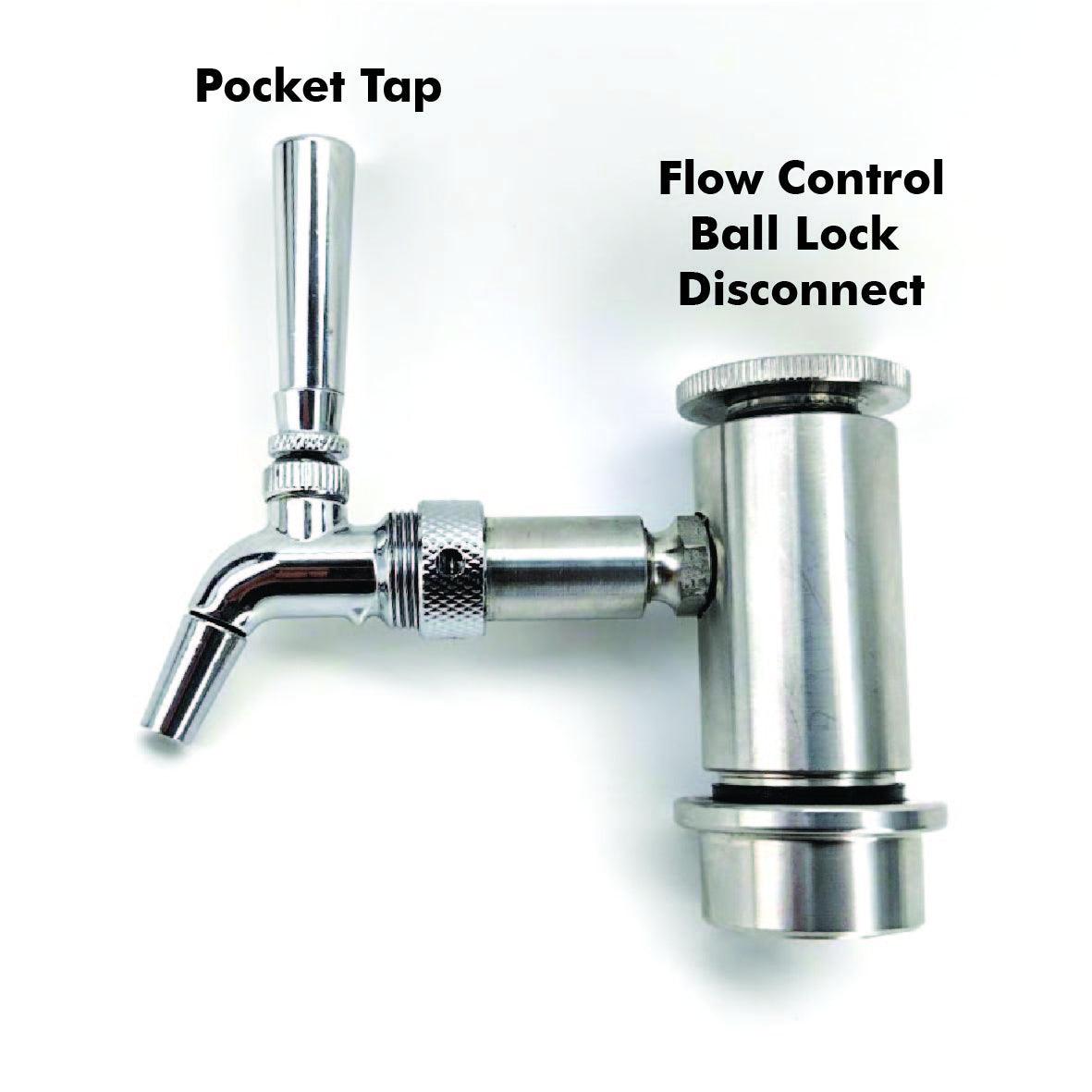 Lock Down Flow Flow Control Ball Lock Disconnect, Flow Restrictor, for Balancing Beer ...