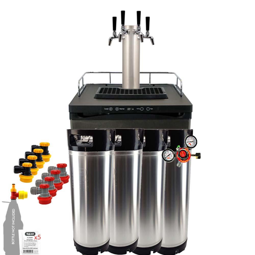 Four Tap Series X Kegerator - Homebrew Mega Pack - KegLand