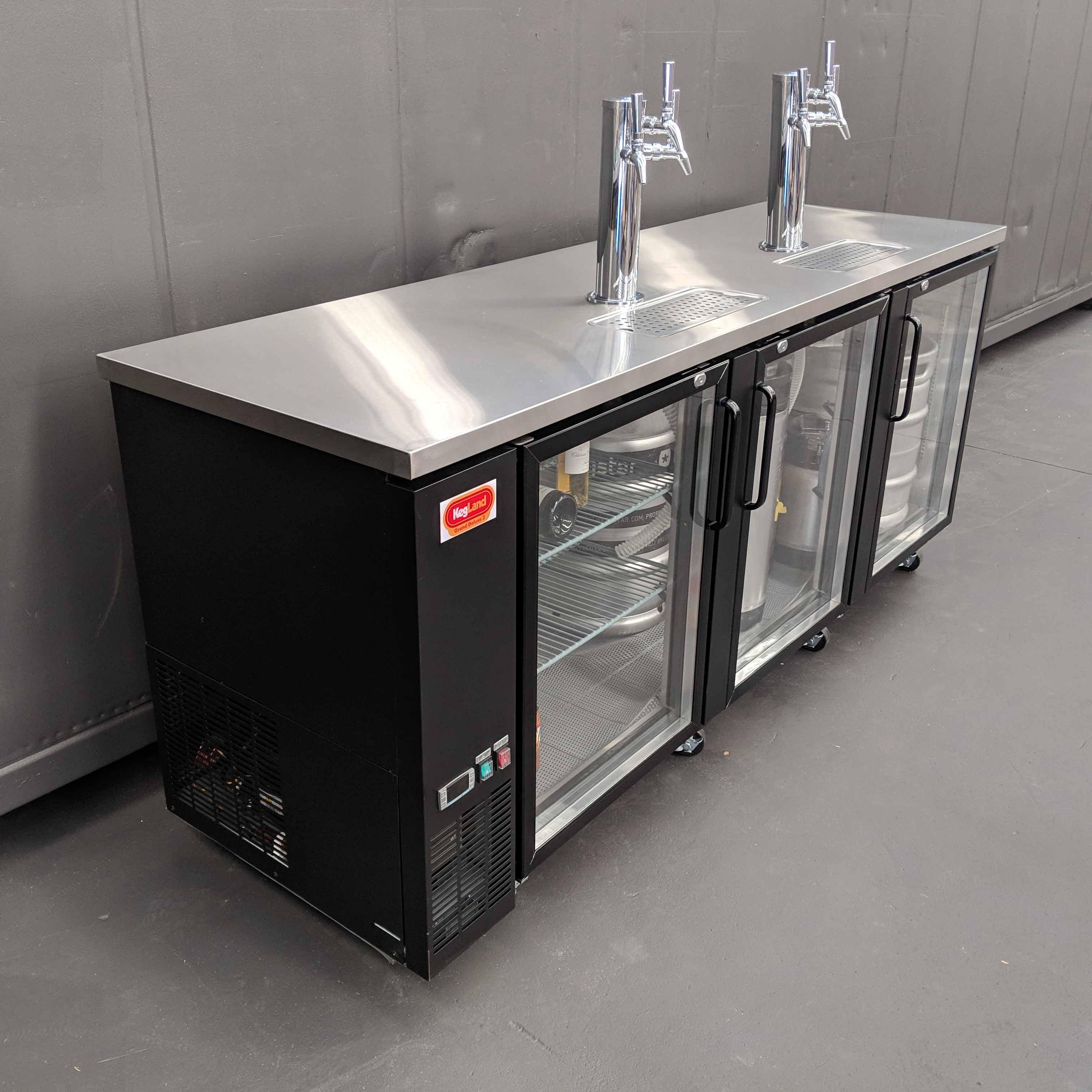 Grand Deluxe THREE DOOR Kegerator (v3, 3 Glass Doors) - KegLand