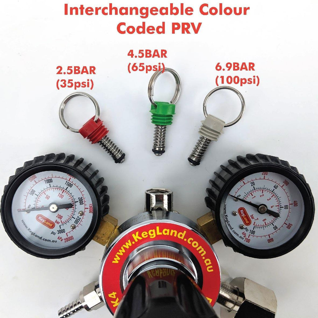 Green Pressure Relief Valve 4 Keg Lids / MK4 Reg - 65psi - KegLand