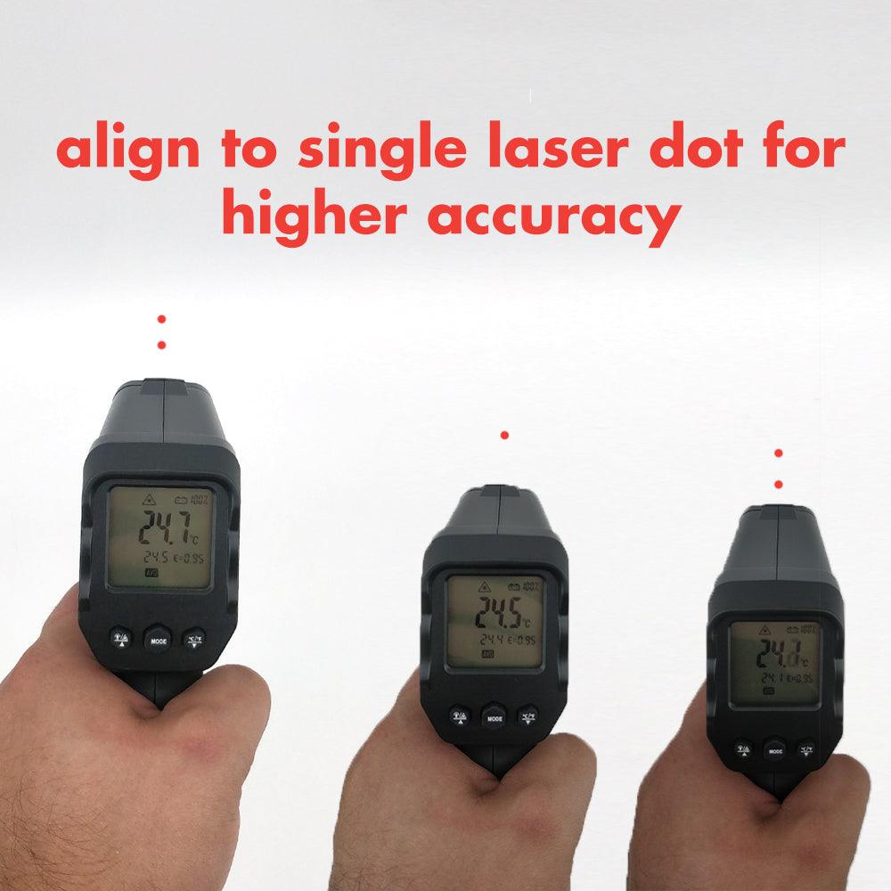 Infrared Thermometer Gun -50C to +580C (Black) - KegLand